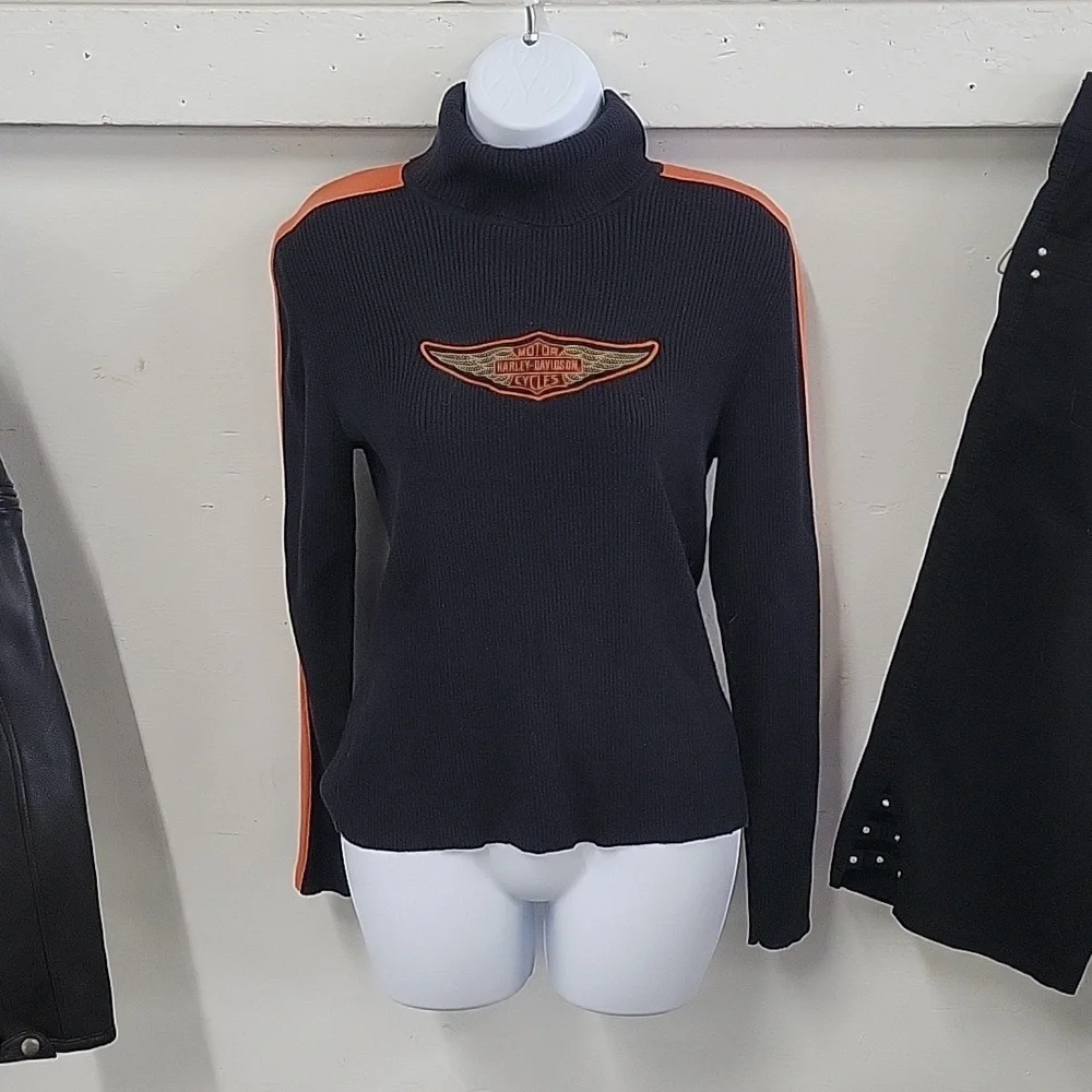 Harley Davidson turtleneck sweater - Picture 1 of 6